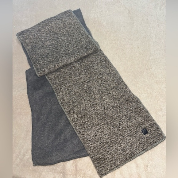 ARIS Men’s Brown/Tan/Gray Tight Knit Scarf Wool/Acrylic Blend 66x9” - Picture 1 of 7